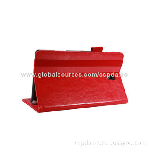 Top Selling Red Book Folio Tablet PC Case Cover for Samsung Galaxy Tab S8.4 with Card Slots Design